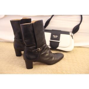 BALLY black leather boots